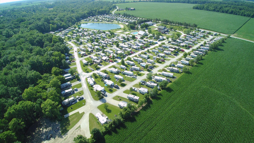 Ariel view of the campground